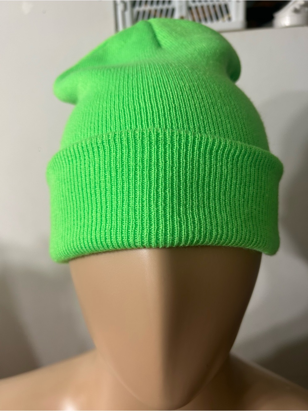 Neon Green Knit Beanie